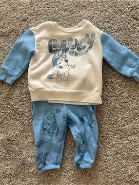 Bluey Cream & Light Blue Kids Matching Set